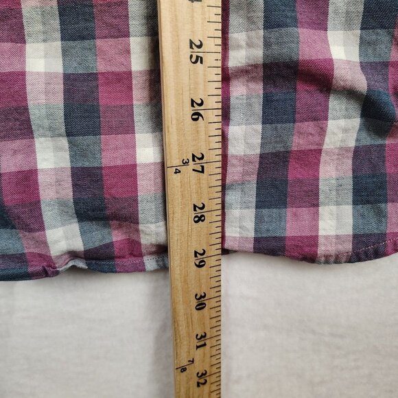 Tommy Bahama Purple Blue Plaid Button Up Long Sleeve Shirt Sz XL - Picture 5 of 9